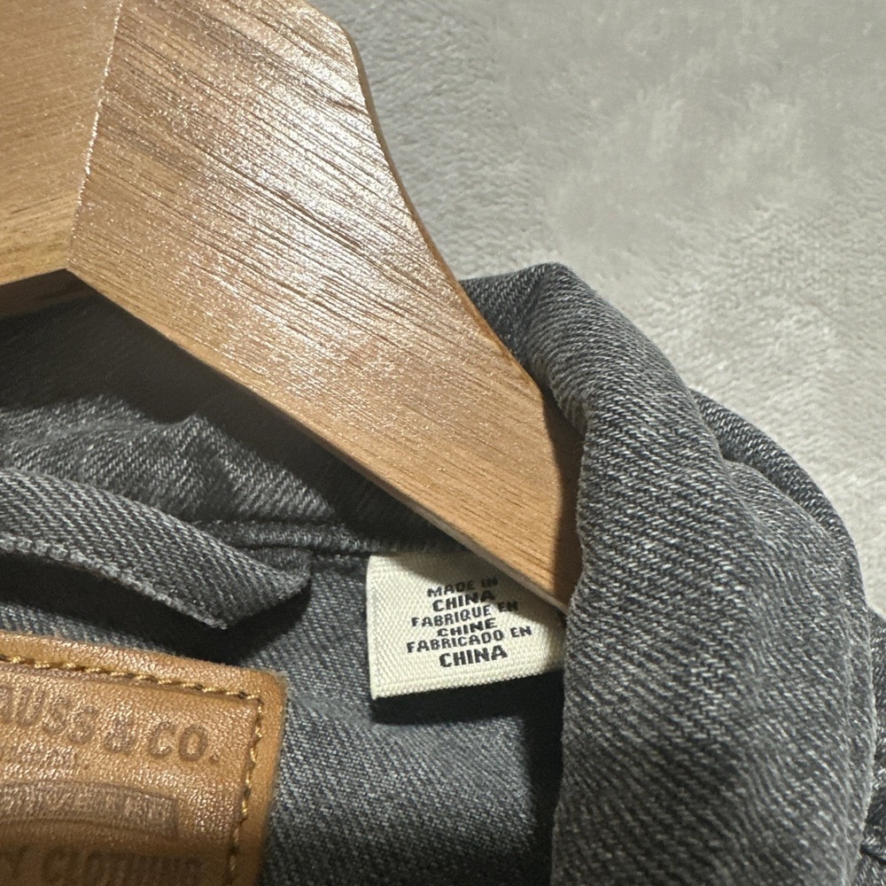Levi's Premium Men's Relaxed Fit Trucker Jacket Size Small‎ Charcoal - Picture 4 of 8